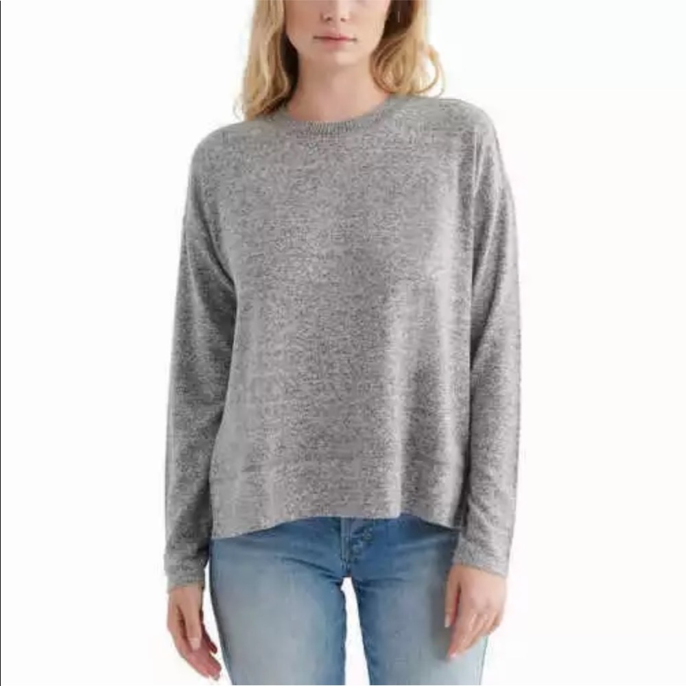 Lucky Brand Heather Grey Cozy Crewneck Pullover